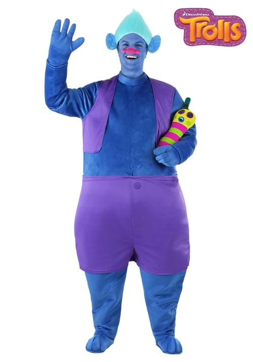 Trolls Adult Plus Size Biggie Costume main1