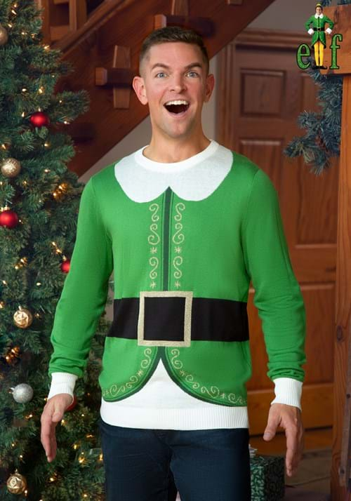 Adult Buddy the Elf Ugly Christmas Sweater-2 upd