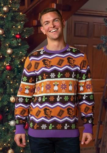 Willy Wonka Ugly Adult Sweater Alt 9