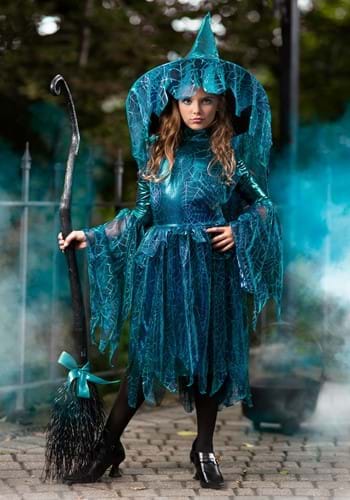 Girls Moonlight Spider Witch Costume-update