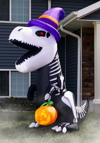 8 Foot Inflatable Skeleton T Rex Decoration