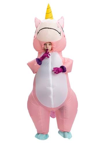 Inflatable Kids Pink Unicorn Costume