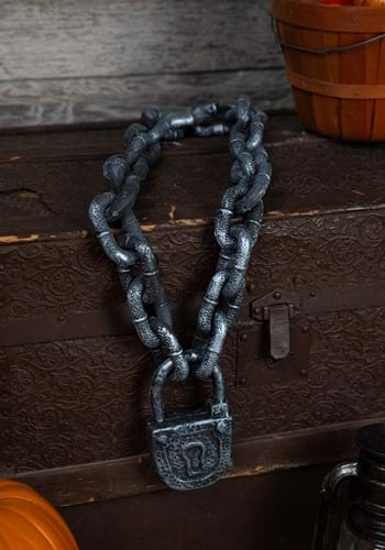 Giant Silver Chain with Lock Decoration Main