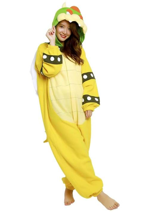 Super Mario Brothers Bowser Kigurumi Costume for Adults