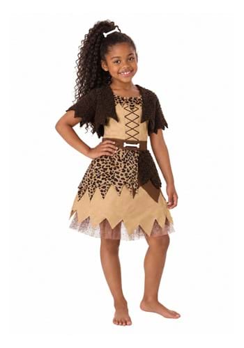 Kids Cavegirl Costume Dress New Main
