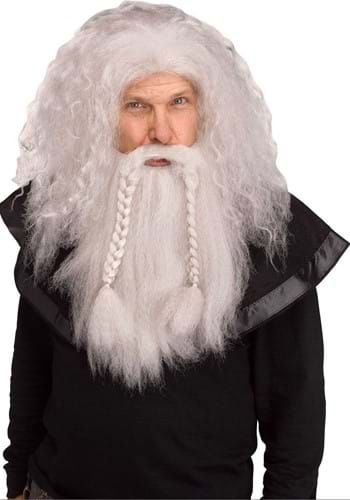 Grey Wizard Adult Wig and Beard Set