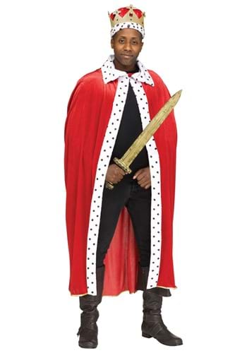 Adult Red King Cape and Crown Set