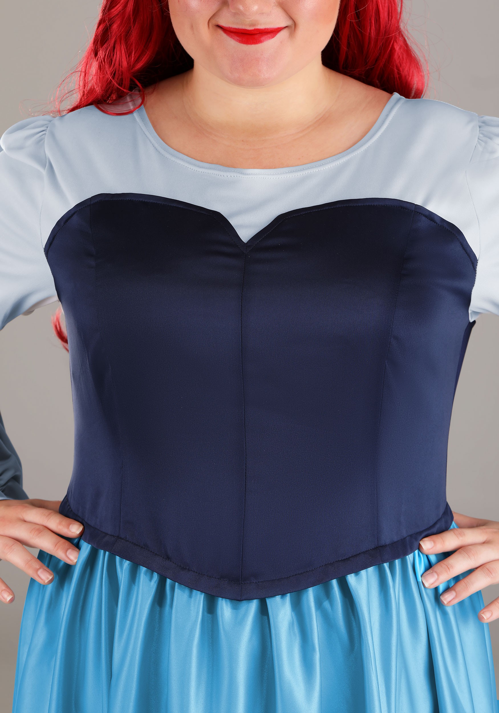blue dress ariel costume SFWXCOS Women's Princess Mermaid Classic Cosplay Party with Headwear (XS, Blue) : Clothing, Shoes & Jewelry blue skirt is trimmed with matching lace Blue Ariel Costume Cosplay Dress,