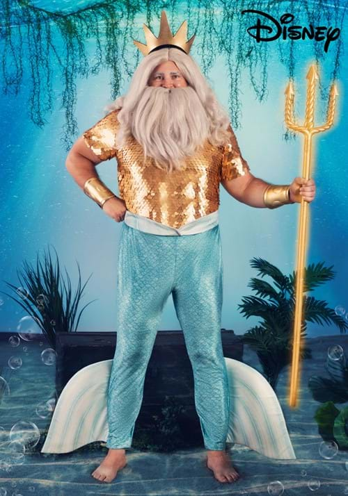 Plus Size King Triton Costume-2