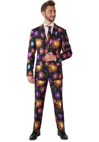 Suitmeister Fireworks Black Suit for Men