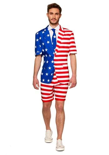 Suitmeister Summer USA Flag Mens Suit