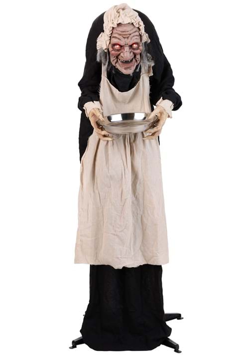 5FT Greeter Old Lady Hag Animated Decoration - Scream Saver