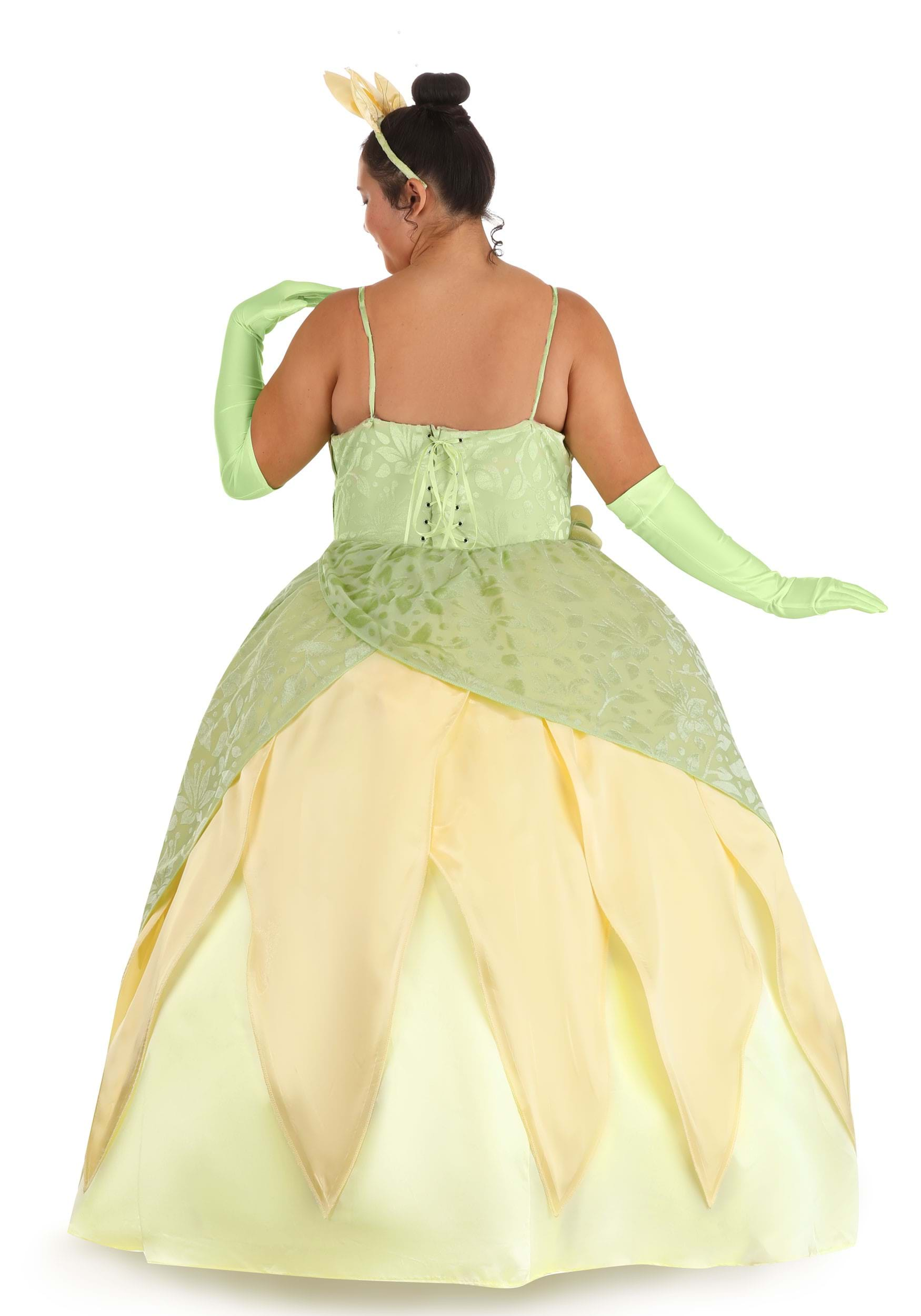 Women s Plus Size Deluxe Disney Princess and the Frog Tiana Costume