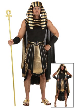 Coiffe De Pharaon égyptien Adulte - Accessoire Déguisement Noir Et Or Avec Serpent