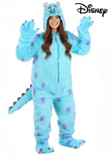 Plus Size Hooded Monsters Inc Sulley Costume Alt 8