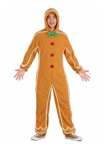 Adult Gingerbread Man Onesie Costume upd
