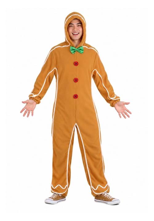 Adult Gingerbread Man Onesie Costume upd