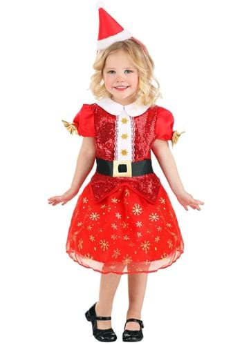 Girls Christmas Santa Toddler Costume Dress