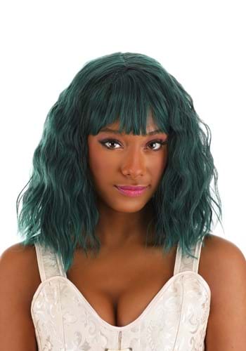 Black and Green Wavy Wig