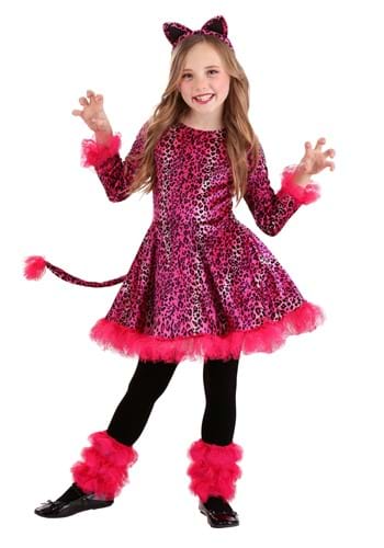 Girls Prancing Pink Leopard Costume