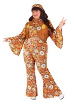 Plus Size Autumn Flower Hippie Costume Alt 3