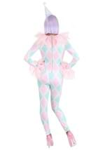 Women's Pastel Diamond Clown Costume Alt 4