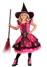 Girls Pink Light Up Witch Alt 5