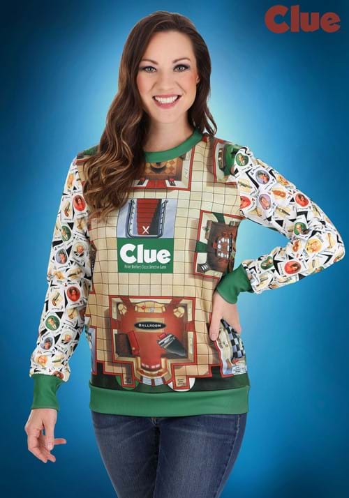 Adult Clue Board Game Mansion Sweater UPD 1