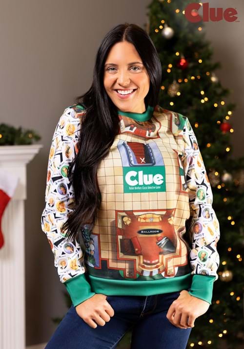 Adult Clue Board Game Mansion Sweater