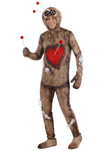 Distressed Voodoo Doll Costume for Adults new