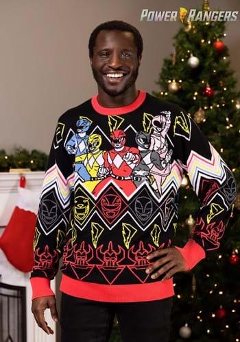 Heroic Pose Power Rangers Unisex Sweater for Adults