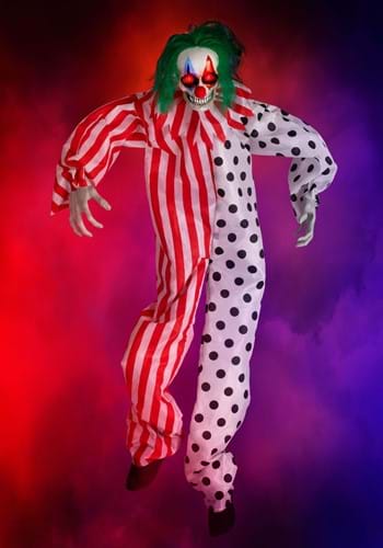 Animated Talking Evil Clown Hanging Decoration-0
