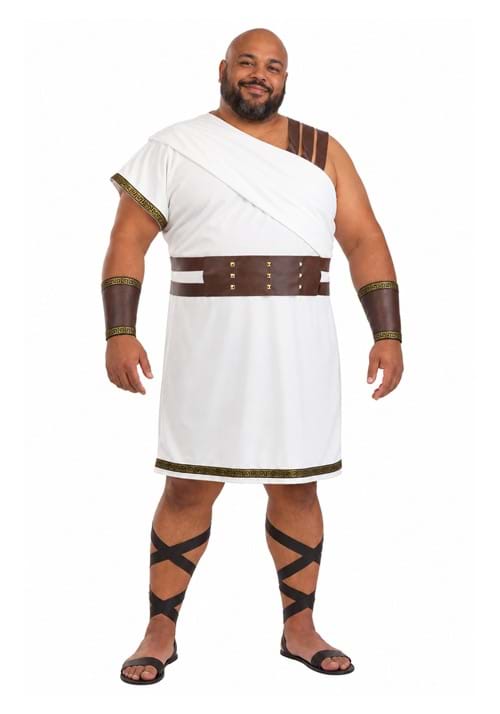 Plus Size Deluxe Greek Warrior Mens Costume New Main