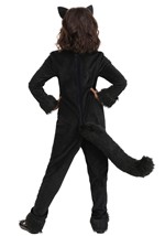 Big Tailed Kid's Black Cat Costume 1