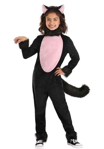 Big Tailed Kids Black Cat Costume