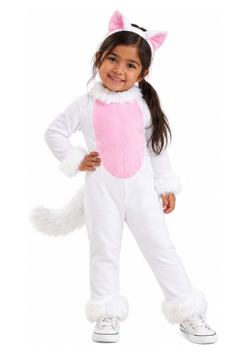 Big Tailed White Cat Toddler Costume upd