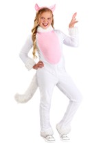Kid's Big Tailed White Cat Costume Alt 6