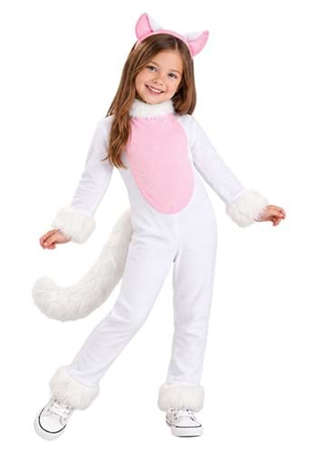 Big Tailed White Cat Costume for Kids upd