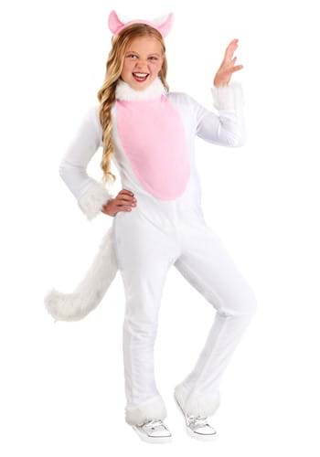 Big Tailed White Cat Costume for Kids