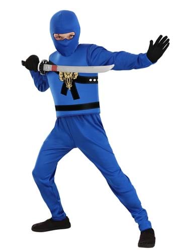 Boys Blue Ninja Master Costume