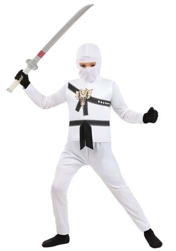 White Ninja Master Kids Costume