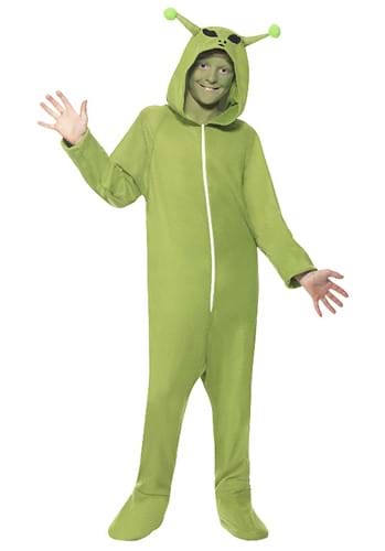 Kids Green Alien Jumpsuit Costume