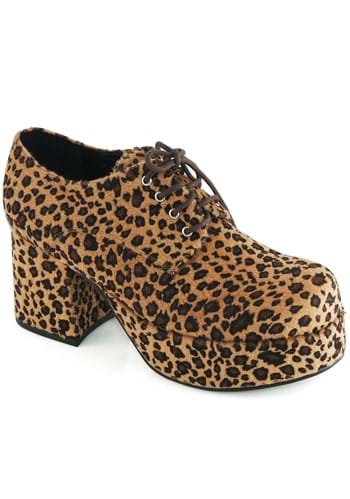 Men's Leopard Platform Pimp Shoe