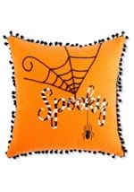 12" Orange Halloween Pillow W/ Black and White Emb Alt 2