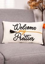 19 Inch Welcome My Pretties Embroidered Pillow