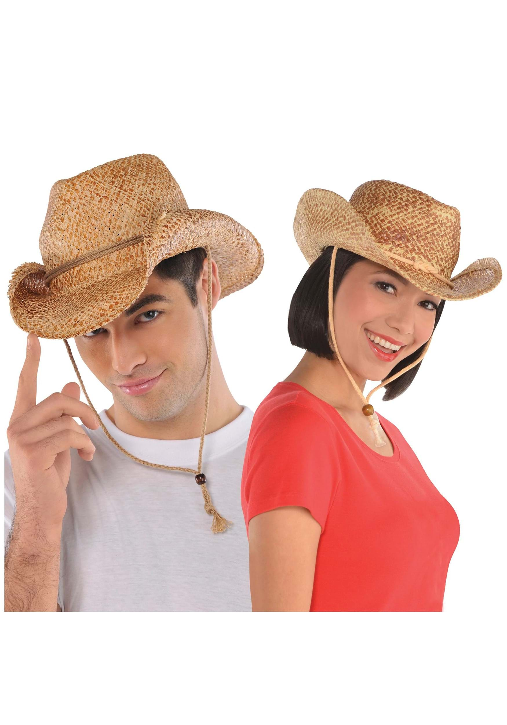 Adult Cowboy Costume Straw Hat 