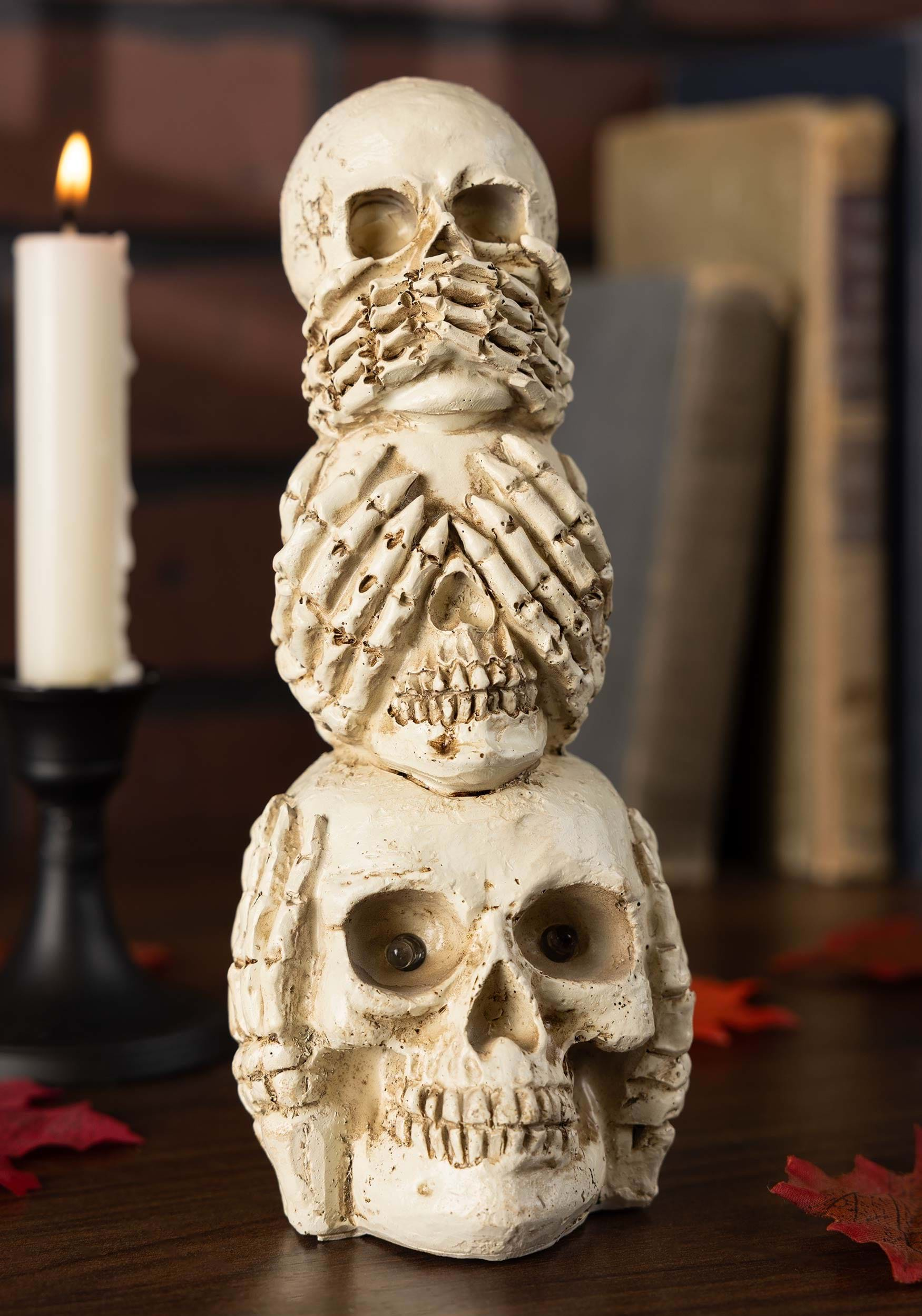 Spooky popular Skull Trio Candle Holders