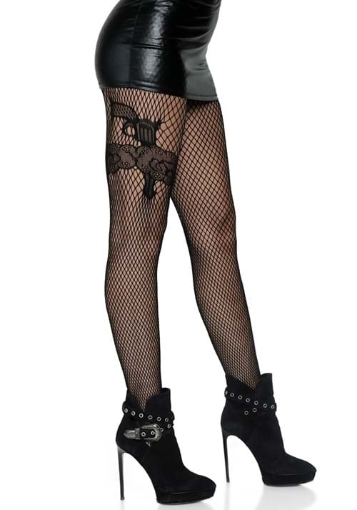 Gunslinger Garter Net Tights