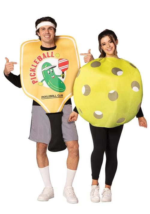 Adult Pickleball Paddle & Ball Couples Costume