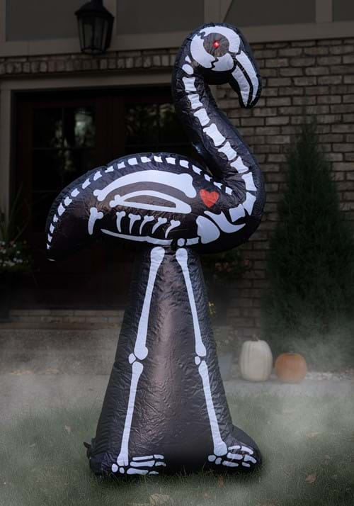 5 5 Foot Inflatable Skeleton Flamingo Decoration